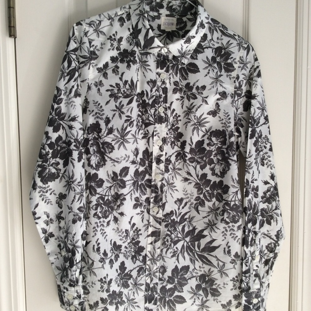 🌟NWOT J.Crew Perfect Shirt Sz XS Floral